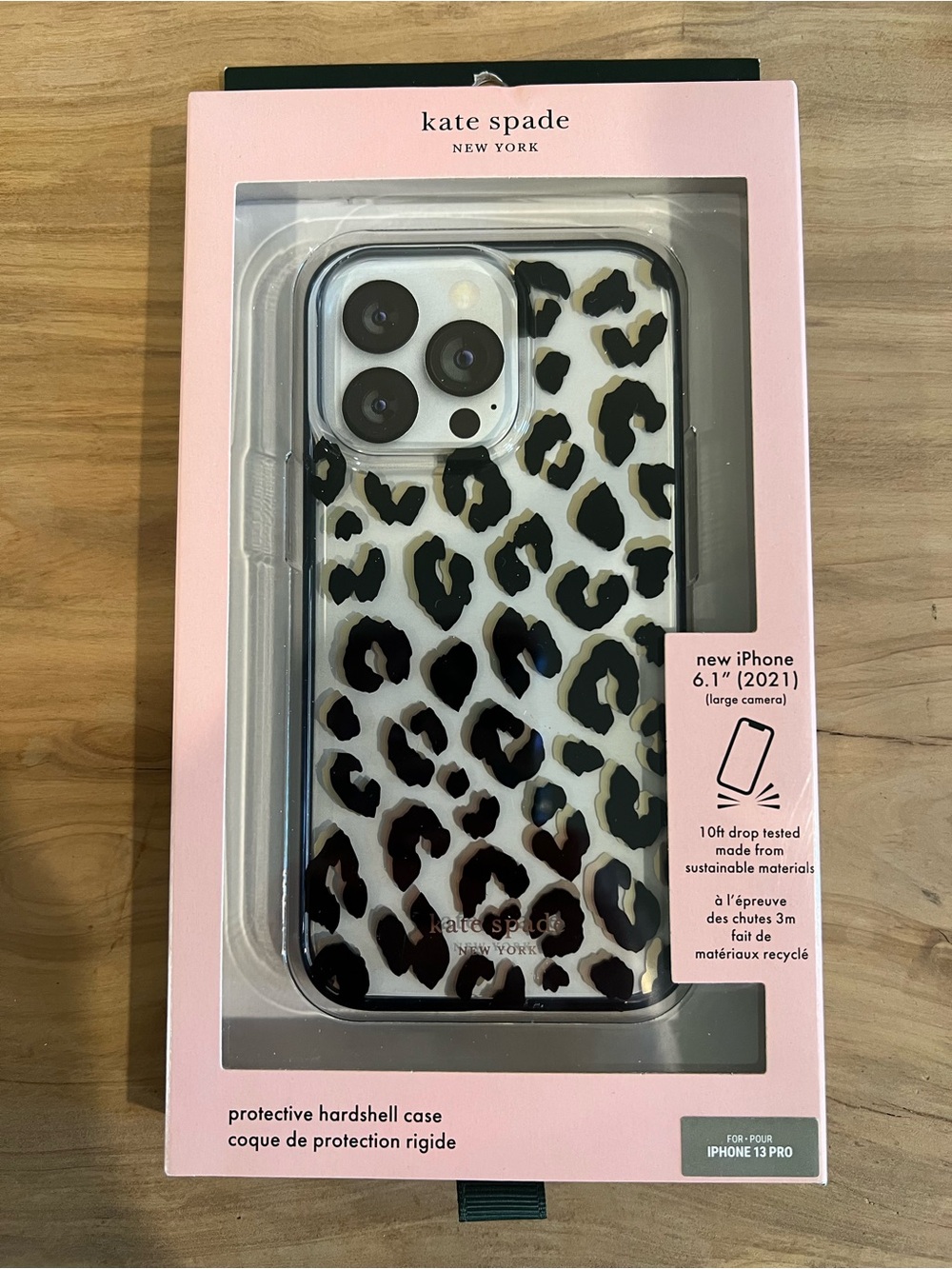 kate spade Leopard Print Hardshell iPhone 13 Pro Case